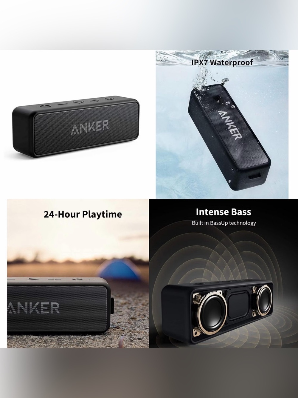 NWT Anker Soundcore 2 Portable Bluetooth Speaker with Stereo Sound